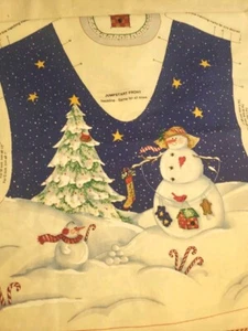 Vintage Daisy Kingdom Christmas PEPPERMINT HILL JUMSTART TOP Bodice Fabric Panel - Picture 1 of 6