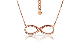14K Rose Gold Infinity Symbol Pendant With 16" Chain - Picture 1 of 2