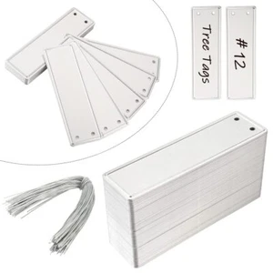 120 Pcs Write On Aluminum Metal Plant Label Tags with Wires for Outdoor Plants - Picture 1 of 6