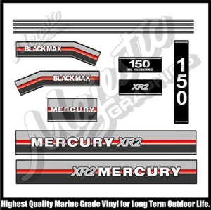 MERCURY - 150 hp - XR2 - BLACKMAX - OUTBOARD DECALS - Bild 1 von 1