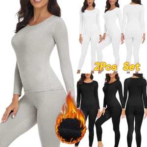 Women Thermal Underwear Long Johns Set Warm Base Layer Pajama for Cold Weather - Picture 1 of 18