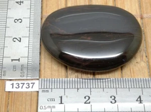 OBSIDIENNE BRONZE pierre plate RARE & SUPERBE QUALITE lithotherapie reiki galet - Picture 1 of 2