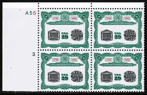 US USA Sc# 2630 MNH FVF PLATE # BLOCK New York Stock Exchange NYC - Picture 1 of 1