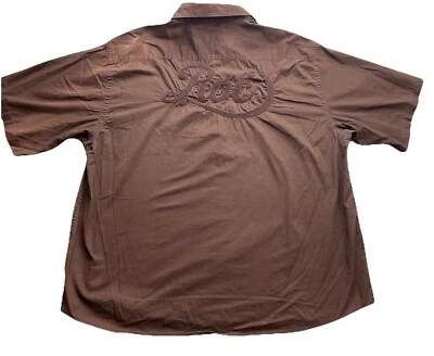 Y2K Rocawear Button Down Shirt Shirt Mens Size 4XLT Brown Streetwear Rap - Image 1 of 4