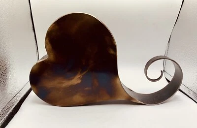 Handmade Artisan Metal Heart Sculpture Patrick Neuwirth-Iron Chinchilla, 13”long - Image 1 of 4