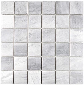 Mosaico Piastrella Ceramica Travertino Grigio Opaco Specchio Bagno 16-0211_B 1 - Bild 1 von 5