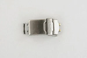 Seiko Herrenuhr Schnalle Verschluss Silber Ersatzteile Druckknopf Schloss Reparatur 18mm - Bild 1 von 4