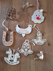 Holzschmuck Metallschmuck Weihnachtsbaum Christbaum 9 Teile - Bild 1 von 1