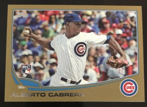 2013 Topps #534 ALBERTO CABRERA Gold Rookie SP #d 931/2013! CUBS