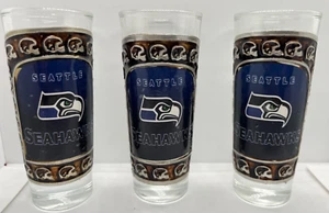 NFL Seattle Seahawks Shooter Shot Glass Set of 3 Vintage Vencort Brand - Picture 1 of 7