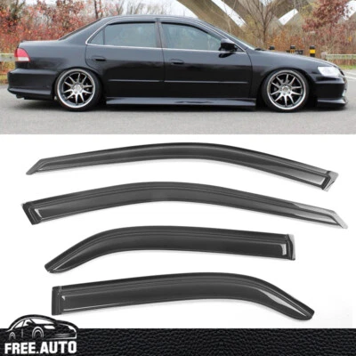 Juego de 4 piezas de protector deflector de lluvia para ventana para Honda Accord 98-02 sedán Foto 1 de 4