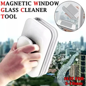 Magnetic Window Cleaner Tool Double Side Windows Cleaning Wiper Glass Brushs UK - Picture 1 of 16
