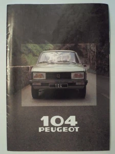 PEUGEOT 104 HATCHBACK orig 1980 French Mkt Sales Brochure Depliant - GL GR SR S - Picture 1 of 10