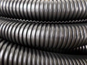 3/4" x 10-Feet Black Poly Corrugated Split Wire Loom Protective Tubing - Picture 1 of 7
