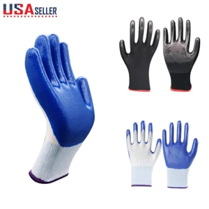 Gardening Gloves Breathable Rubber Coated Men Women Garden Gloves Working Gloves - Picture 1 of 8