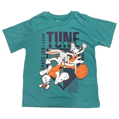 Space Jam Boys Blue Tune Squad Bugs Bunny Daffy Duck T-Shirt Tee Shirt - Image 1 of 2