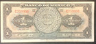 1961 Mexico 1 Un One Peso Bank Note Bill World Paper Currency Nice Condition!