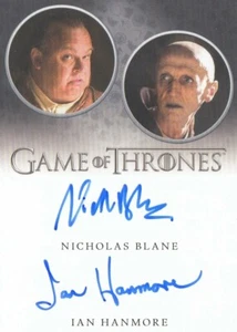 JUEGO DE TRONOS TEMPORADA 8 - NICHOLAS BLANE / IAN HANMORE DOBLE AUTÓGRAFO LIMITADO - Imagen 1 de 1