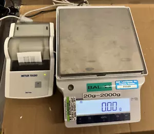 Mettler Toledo ME2002E Precision Balance 2200 g Max, d=0.01g with P25 Printer - Picture 1 of 6