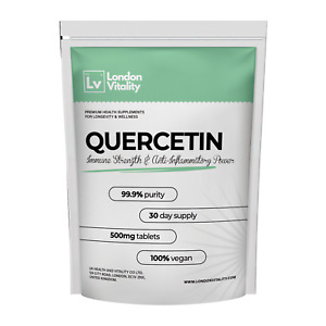 Quercetin Immune Strength & Anti Inflammatory | 500MG Vegan Tablets | 99% Purity