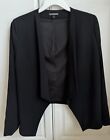 Express open front Jacket Women's Collar plain black Blazer side Pockets size 4