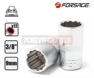 SOCKET 9mm 3/8" 12-Sided Chrome-Vanadium FORSAGE F-53909 - Picture 1 of 2