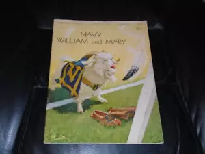 1953 MARINE VS WILLIAM & MARY COLLEGE FOOTBALL-PROGRAMM EX-NEUWERTIG - Bild 1 von 2