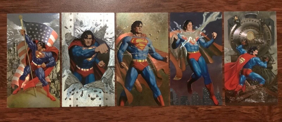 SUPERMAN MAN OF STEEL PLATINUM SPECTRA-ETCH CARD SET 5/6 1994 SKYBOX - Image 1 of 1