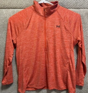 Under Armour Men’s Long Sleeve Half Zip Pullover Orange Size 2XL - Picture 1 of 5