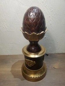 Vtg Bronze Acorn Artichoke Newel Post Finial Hollyoow Regency Boule Doorstop! - Picture 1 of 15