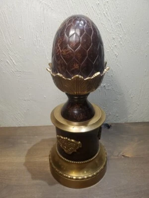 Винтажный Бронзовый Желудь Артишок Newel Post Finial Hollyoow Regency Boule Дверной Стопор! - Изображение 1 из 4