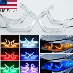 4x APP Control RGB LED Angel Eyes DRL For BMW F10 F18 F82 F80 F32 F30 M3 M4 - Picture 1 of 7