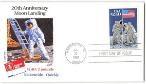 US #2419 USPS FDC, Washington DC, 1989, first moon landing - Picture 1 of 1