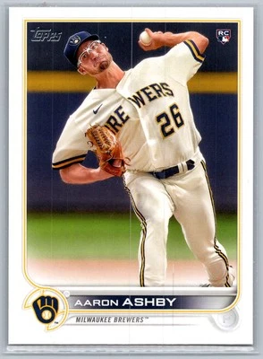 2022 Topps #78 Aaron Ashby RC Rookie Brewers - Image 1 of 2