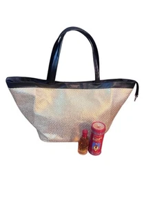 Versace Large Gold Tote Bag And Red jeans 2.5 Fl Oz Perfume - Picture 1 of 5