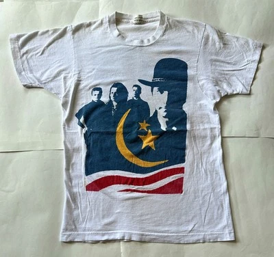VINTAGE U2 Love Comes to Town Tour 1989 Japan | White T-Shirt 80s Rock Tee - Image 1 of 4