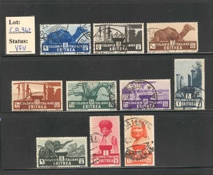 C_A_342. ERITREA. 1933 "SOGGETTI AFRICANI" Satz. Gebraucht. - Bild 1 von 1