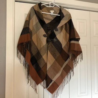 Collection Eighteen Women's Shawl One Size Fringe Boho Festival Fall - Image 1 of 4