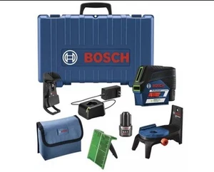Bosch GCL100-80CG 12V Green Beam Cross-Line Laser with Plumb Point *NEW* - Picture 1 of 4