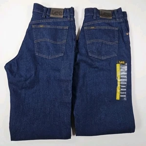 Lee Jeans Herren 34x30 Regular Fit Blau Jeans 2 Stück NEU Stretch Hosen - Bild 1 von 13