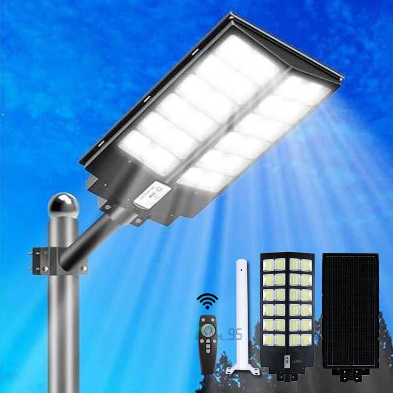 LED 11000W Commercial Solar Street Lights Outdoor Dusk to Dawn parking lot light - Image 1 of 4