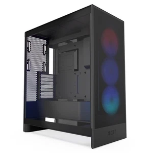 NZXT H7 Flow RGB 2024 Black Mid Tower ATX Case with Superior Airflow and Cooling - Picture 1 of 10