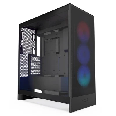 NZXT H7 Flow RGB 2024 Black Mid Tower ATX Case with Superior Airflow and Cooling - Image 1 of 4