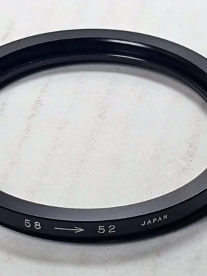 58-52mm Step-Down Lens Filter Converting Adapter Ring 58mm-52mm Metal 58-52 New - Image 1 of 4