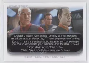 2010 The Quotable Star Trek Movies Trek: First Contact Data Jean-Luc Picard 1g9 - Picture 1 of 3