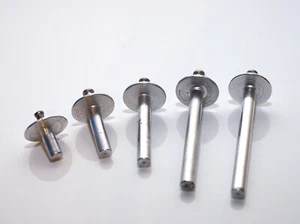 Hammerschlag Nieten 100 Stück 4,8x25 K16 ALU/Edelstahl Nieten Hammerschlagniet - Bild 1 von 1