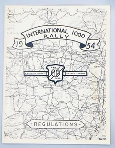 MG Car Club, Eastern US, 1954 International 1000 Rally Regulations Booklet - Picture 1 of 2