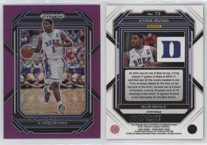 2023-24 Panini Prizm Draft Picks Purple Prizm /75 Kyrie Irving #72