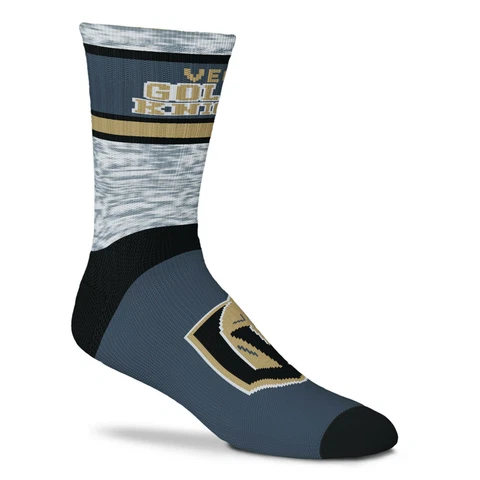 New Vegas Golden Knights Double Deuce Gray Knit Crew Socks 2 Sizes Available NHL Cover