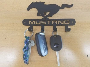 Mustang Key fob holder metal plasma cut sign gift idea chain - Bild 1 von 1